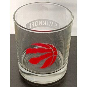 Toronto Raptors Logo NBA Basketball Smirnoff Vodka Satin Etched Rocks Glass
